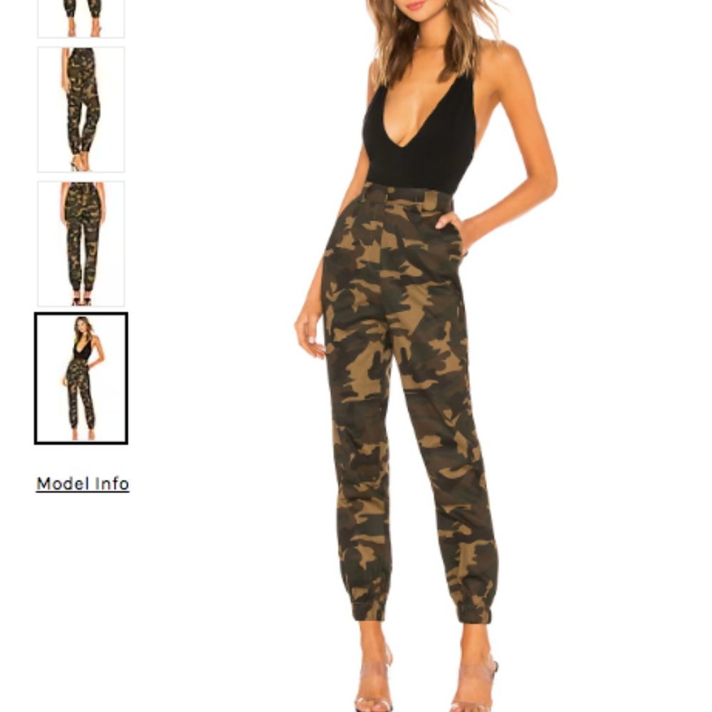 Revolve Superdown Jordan Slim Elastic Camo Pants